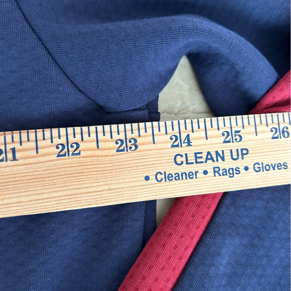 Puma Mens Zip Up Lightweight Athletic Jacket Blue/ Maroon Stripe Down Arm Size L - Picture 4 of 7